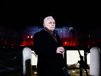 Jaroslaw Kaczynski, Law and Justice oppostition party leader, attends a gathering a day ahead of the Poland Independence Day in Warsaw, Pola...