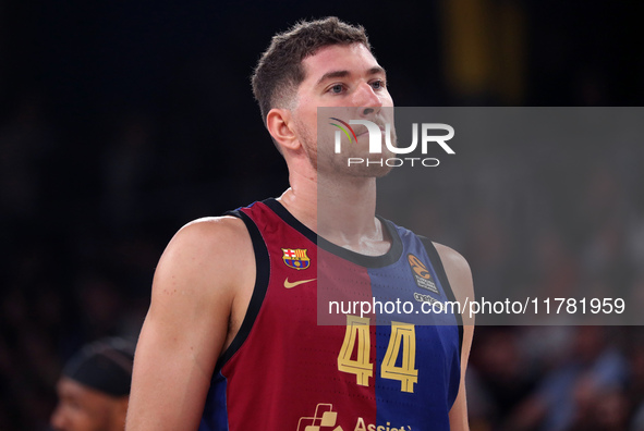 Joel Parra plays during the match between FC Barcelona and Paris Basketball, corresponding to week 10 of the Turkish Airlines Euroleague, at...