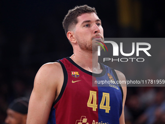 Joel Parra plays during the match between FC Barcelona and Paris Basketball, corresponding to week 10 of the Turkish Airlines Euroleague, at...