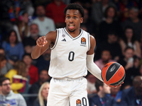 T. J. Shorts plays during the match between FC Barcelona and Paris Basketball, corresponding to week 10 of the Turkish Airlines Euroleague,...