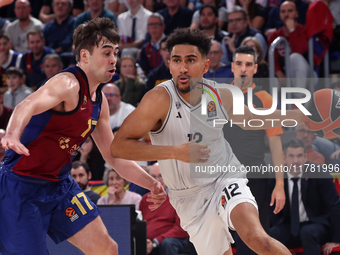 Maodo Lo and Juan Nunez play during the match between FC Barcelona and Paris Basketball, corresponding to week 10 of the Turkish Airlines Eu...