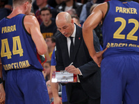 Joan Penarroya coaches during the match between FC Barcelona and Paris Basketball, corresponding to week 10 of the Turkish Airlines Euroleag...