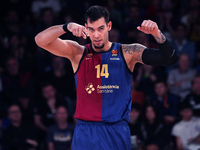 Willy Hernangomez plays during the match between FC Barcelona and Paris Basketball, corresponding to week 10 of the Turkish Airlines Eurolea...