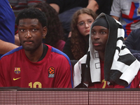 Chimezie Metu and Dame Sarr participate in the match between FC Barcelona and Paris Basketball, corresponding to week 10 of the Turkish Airl...