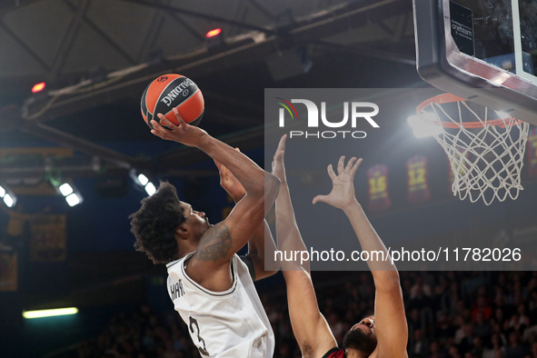 Kevarrius Hayes and Jabari Parker play during the match between FC Barcelona and Paris Basketball, corresponding to week 10 of the Turkish A...