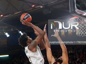 Kevarrius Hayes and Jabari Parker play during the match between FC Barcelona and Paris Basketball, corresponding to week 10 of the Turkish A...