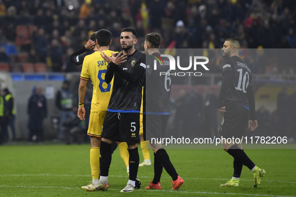 Lumbardh Dellova during the UEFA Nations League, League C, Group 2 football match between Romania and Kosovo at the National Arena Stadium i...