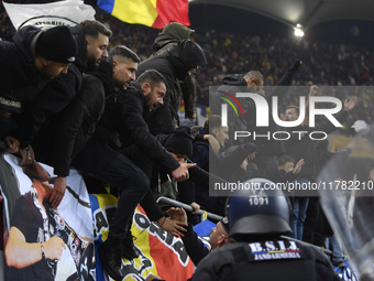 Romanian fans during the UEFA Nations League, League C, Group 2 football match between Romania and Kosovo at the National Arena Stadium in B...