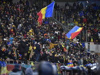 Romanian fans during the UEFA Nations League, League C, Group 2 football match between Romania and Kosovo at the National Arena Stadium in B...