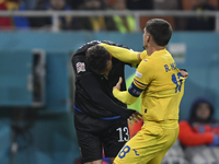 Amir Rrahmani and Razvan Marin during the UEFA Nations League, League C, Group 2 football match between Romania and Kosovo at the National A...