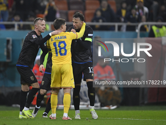 Amir Rrahmani and Razvan Marin during the UEFA Nations League, League C, Group 2 football match between Romania and Kosovo at the National A...