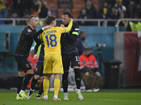 Amir Rrahmani and Razvan Marin during the UEFA Nations League, League C, Group 2 football match between Romania and Kosovo at the National A...