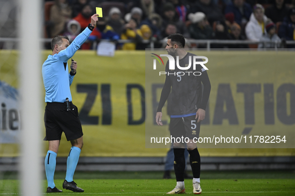 Referee Morten Krogh during the UEFA Nations League, League C, Group 2 football match between Romania and Kosovo at the National Arena Stadi...