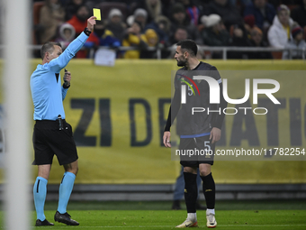 Referee Morten Krogh during the UEFA Nations League, League C, Group 2 football match between Romania and Kosovo at the National Arena Stadi...