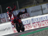 Francesco Pecco Bagnaia (1) of Italy and Ducati Lenovo Team pole position during the Qualifying of the Motul Solidarity Grand Prix of Barcel...