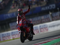 Francesco Pecco Bagnaia (1) of Italy and Ducati Lenovo Team pole position during the Qualifying of the Motul Solidarity Grand Prix of Barcel...