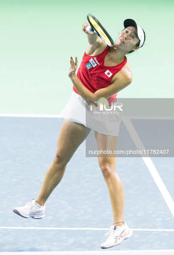 Ena Shibahara  during Billie Jean King Cup Finals match Japan vs Italy in Malaga Spain on 16 November 2024. 