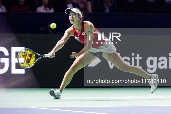 Ena Shibahara  during Billie Jean King Cup Finals match Japan vs Italy in Malaga Spain on 16 November 2024. 