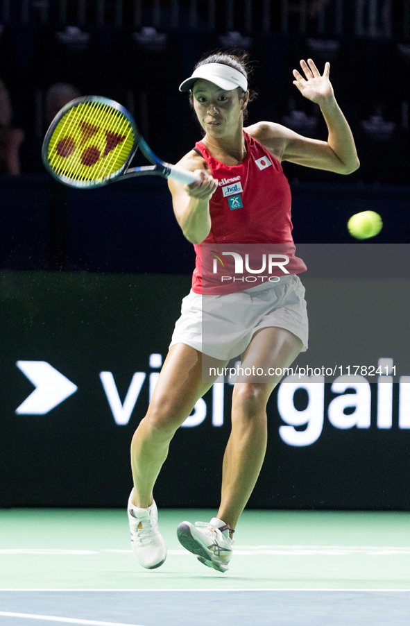 Ena Shibahara  during Billie Jean King Cup Finals match Japan vs Italy in Malaga Spain on 16 November 2024. 