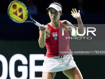 Ena Shibahara  during Billie Jean King Cup Finals match Japan vs Italy in Malaga Spain on 16 November 2024. (