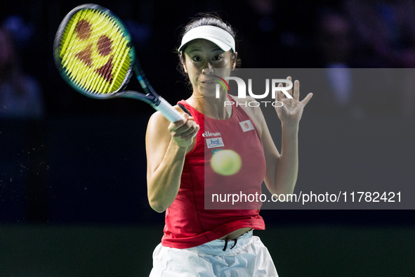 Ena Shibahara  during Billie Jean King Cup Finals match Japan vs Italy in Malaga Spain on 16 November 2024. 