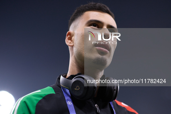 Gabriel Martinelli of Arsenal looks on before the UEFA Champions League 2024/25 League Phase MD4 match between FC Internazionale Milano and...