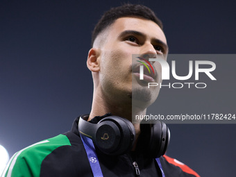 Gabriel Martinelli of Arsenal looks on before the UEFA Champions League 2024/25 League Phase MD4 match between FC Internazionale Milano and...