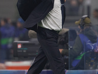 Simone Inzaghi, head coach of FC Internazionale, reacts during the UEFA Champions League 2024/25 League Phase MD4 match between FC Internazi...