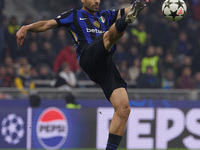 Mehdi Taremi of FC Internazionale is in action during the UEFA Champions League 2024/25 League Phase MD4 match between FC Internazionale Mil...