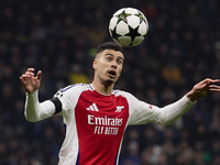 Gabriel Martinelli of Arsenal is in action during the UEFA Champions League 2024/25 League Phase MD4 match between FC Internazionale Milano...