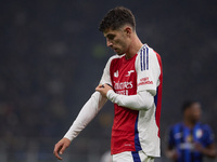 Kai Havertz of Arsenal looks on during the UEFA Champions League 2024/25 League Phase MD4 match between FC Internazionale Milano and Arsenal...