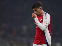 Kai Havertz of Arsenal looks on during the UEFA Champions League 2024/25 League Phase MD4 match between FC Internazionale Milano and Arsenal...