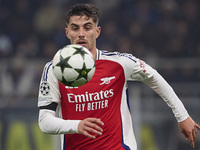 Kai Havertz of Arsenal is in action during the UEFA Champions League 2024/25 League Phase MD4 match between FC Internazionale Milano and Ars...