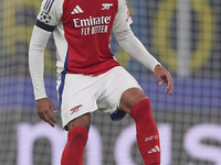 Gabriel of Arsenal is in action during the UEFA Champions League 2024/25 League Phase MD4 match between FC Internazionale Milano and Arsenal...