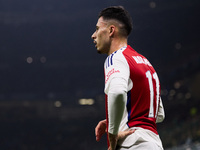 Gabriel Martinelli of Arsenal looks on during the UEFA Champions League 2024/25 League Phase MD4 match between FC Internazionale Milano and...