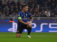 Lautaro Martinez of FC Internazionale looks on during the UEFA Champions League 2024/25 League Phase MD4 match between FC Internazionale Mil...