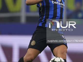 Lautaro Martinez of FC Internazionale is in action during the UEFA Champions League 2024/25 League Phase MD4 match between FC Internazionale...