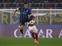 Lautaro Martinez of FC Internazionale is in action during the UEFA Champions League 2024/25 League Phase MD4 match between FC Internazionale...