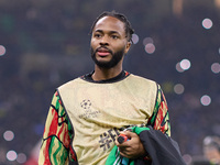 Raheem Sterling of Arsenal looks on before the UEFA Champions League 2024/25 League Phase MD4 match between FC Internazionale Milano and Ars...