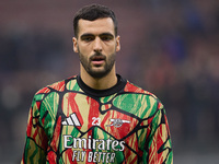 Mikel Merino of Arsenal warms up before the UEFA Champions League 2024/25 League Phase MD4 match between FC Internazionale Milano and Arsena...