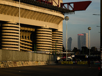 A general view outside San Siro Stadium prior to the UEFA Champions League 2024/25 League Phase MD4 match between FC Internazionale Milano a...