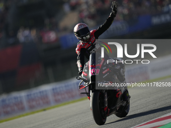 Aleix Espargaro (41) of Spain and Aprilia Racing during the Qualifying of the Motul Solidarity Grand Prix of Barcelona at Circuit de Barcelo...