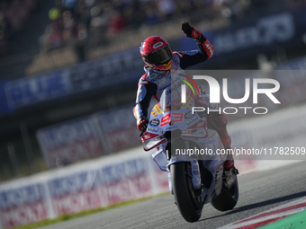 Marc Marquez (93) of Spain and Gresini Racing Moto GP Ducati during the Qualifying of the Motul Solidarity Grand Prix of Barcelona at Circui...