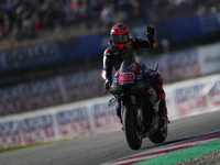 Fabio Quartararo (20) of France and Monster Energy Yamaha Moto GP during the Qualifying of the Motul Solidarity Grand Prix of Barcelona at C...