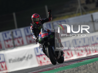 Fabio Quartararo (20) of France and Monster Energy Yamaha Moto GP during the Qualifying of the Motul Solidarity Grand Prix of Barcelona at C...