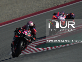 Aleix Espargaro (41) of Spain and Aprilia Racing during the Qualifying of the Motul Solidarity Grand Prix of Barcelona at Circuit de Barcelo...