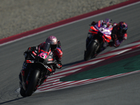 Aleix Espargaro (41) of Spain and Aprilia Racing during the Qualifying of the Motul Solidarity Grand Prix of Barcelona at Circuit de Barcelo...