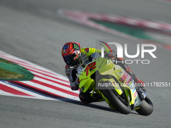 Marco Bezzecchi (72) of Italy and Pertamina Enduro Vr46 Racing Team during the Qualifying of the Motul Solidarity Grand Prix of Barcelona at...