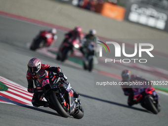 Aleix Espargaro (41) of Spain and Aprilia Racing during the Qualifying of the Motul Solidarity Grand Prix of Barcelona at Circuit de Barcelo...