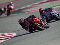 Francesco Pecco Bagnaia (1) of Italy and Ducati Lenovo Team during the Qualifying of the Motul Solidarity Grand Prix of Barcelona at Circuit...